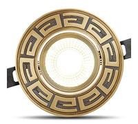 Projecteur en métal et cuivre 3/5/7/9W, sélection de couleur (3000K/6000K), plafonnier encastré COB lumière du jour for l'intérieur(A(7W),6000K White light)