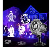 Projecteur en plein air -Halloween étanche à la lumière décorative, affichage de projection festive | Effets de couleur vivante avec une conception d'énergie, accent saisonnier idéal pour la pelouse