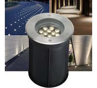 Projecteur Encastrable Au Sol - Éclairage Extérieur Étanche IP66 À Angle Réglable, Projecteur LED Encastrable AC85-265V Pour Jardin, Cour, Pelouse Et Éclairage Mural Extérieur(Warm White Light,12w)