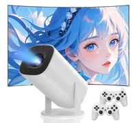 Projecteur et Console de Jeux P30 Max avec 2 manettes sans Fil,Console de Jeux vidéo avec Jeux rétro,projecteur de cinéma 4K avec Correction Automatique du trapèze et 14 émulateurs (32g)