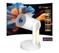 Projecteur ETOE Starfish Plus, Google TV intégré, rotation à 140°, 1080p natif, 300 ANSI, décodage 4K, WideVine L1, veilleuse tactile, correction trapézoïdale automatique et mise au point automatique