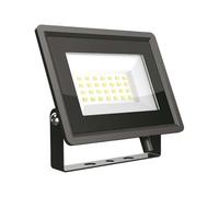 Projecteur F-Class 20 W SMD avec lumière de 6 500 K dans un corps noir élégant, idéal pour éclairer les espaces intérieurs et extérieurs avec une haute efficacité. Parfait pour donner vie à vos