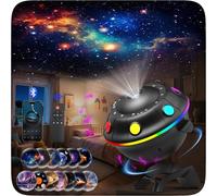 Projecteur FlyLily Starry Sky, projecteur planétarium 12 en 1 pour chambre d'enfant ou d'adulte, projecteur veilleuse avec lumières RVB, haut-parleur Bluetooth, bruit blanc, minuterie