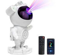 Projecteur astronaute galaxie - Projecteur d'étoiles, haut-parleur Bluetooth, bruit blanc, lumières galaxie étoilée et lune pour chambre à coucher avec minuterie et télécommande, veilleuse nébuleuse