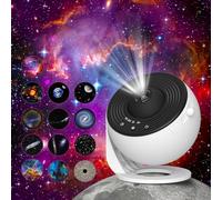 Projecteur Galaxie pour Chambre, Lomoo 13 Disques Films Planetarium Projecteur Étoiles, Rotation 360° HD et Minuterie