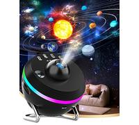 Projecteur galaxie - Projecteur d'étoiles planétarium 13 en 1 - Projecteur de système solaire pour décoration de plafond de chambre d'enfant - Veilleuse réaliste avec minuterie, météorite dynamique