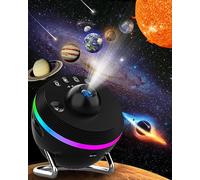Projecteur galaxie - Projecteur d'étoiles planétarium 13 en 1 - Projecteur de système solaire pour décoration de plafond de chambre d'enfant - Veilleuse réaliste avec minuterie, météorite dynamique,