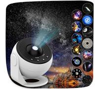 Projecteur Galaxy, 13 en 1, lumière d'étoiles pour planétarium domestique pour chambre à coucher, nébuleuse rotatif à 360°, lampe de nuit ciel étoilé avec 12 constellations du système solaire