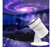 Projecteur Galaxy amélioré avec effets HD 4K, 10 modes nébuleuses réalistes, minuterie automatique et 28 musiques apaisantes, large couverture de plafond pour chambre à coucher, cinéma maison, bruit