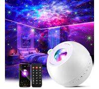 Projecteur Galaxy Bluetooth ciel étoilé 15 couleurs 15 musiques d'endormissement télécommande minuterie intensité variable lampe de nuit décoration