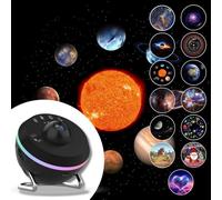 Projecteur Galaxy et planétarium domestique avec effet météorite, 13 disques en qualité 4K, éclairage LED ambiant 6 modes, projection rotative multimode, projection d'objets célestes