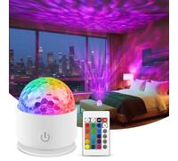 Projecteur Galaxy Fokky, projecteur d'étoiles avec télécommande, 16 couleurs et 7 niveaux de luminosité, salle de fête ou salle de jeux