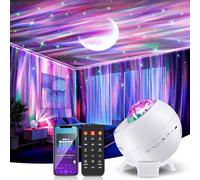 Projecteur Galaxy Northern Lights, 15 couleurs + Star Moon Northern Lights Aurora, haut-parleur Bluetooth et projecteur Galaxy à bruit blanc, cadeau de Noël pour enfants et adultes