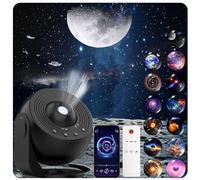 Projecteur Galaxy pour chambre à coucher version Pro, HD 12 en 1 Disques de film Projecteur d'étoiles avec Bluetooth, projecteur de planétarium avec minuterie, bruit blanc, rotation à 360°