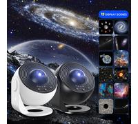 Projecteur HD Galaxy pour chambre à coucher, projecteur planétarium à 13 disques de films pour enfants, 360 ° Minuterie rotative 1/2h Commande simple à 3 boutons