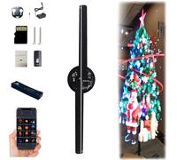 Projecteur hologramme 3D, 43 cm, projecteur LED hologramme 3D, projecteur HD WiFi, hologramme, affichage publicitaire, pour sapin de Noël, Halloween (1 pièce)