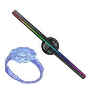 Projecteur Hologramme 3D Résolution 2000X224, Projecteur pour Fêtes, Écran Ventilateur 16.5 Pouces Télécommande Animation Noël Halloween Magasin