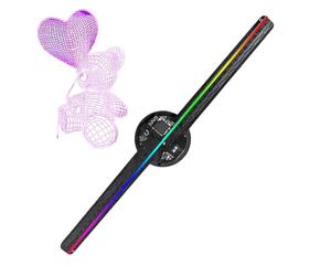 Projecteur Hologramme 3D Résolution 2000X224 | Projecteur Vidéo Holographique - Écran 42 cm Télécommande pour Animation Vidéo Bar Magasin Halloween Noël