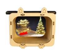 Projecteur hologramme de téléphone - Support de théâtre en bois 14 x 9,5 x 9 cm, support d'affichage mobile, cadre prisme visuel, accessoire d'exposition de qualité supérieure | Projecteur 3D pour