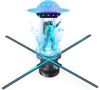 Projecteur holographique 3D avec Ventilateur, Wi-FI, Affichage publicitaire, Logo Lumineux LED, Lampe, projecteurs tridimensionnels 80 cm