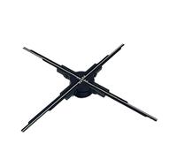 Projecteur holographique 3D de 50 cm, projecteur à LED, Lampe for Magasin, Bar, Centre Commercial, Logo publicitaire pour Halloween, Noël(50cm-4 Blades)