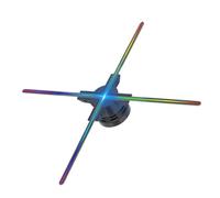 Projecteur holographique 3D F52, Ventilateur Mural for Affichage publicitaire, Lecteur 3D à œil Nu, 2K HD LED, Photo et vidéo, avec 624 LED Pas de Retard