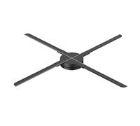 Projecteur holographique 3D, Ventilateur, Affichage Halloween Noël, Logo personnalisé, Affichage LED Transparent, éclairage publicitaire Haute définition(42cm 224LED)