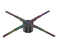 Projecteur holographique 3D Wi-FI avec Ventilateur, enseigne LED 50-100 cm, Lampe, Lecteur, Compatible l'assemblage d'images et de vidéos(50cm)