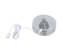 Projecteur Holographique 3D, WiFi, Perles Lumineuses LED Faciles à Contrôler, Ventilateur Holographique 3D pour Fête