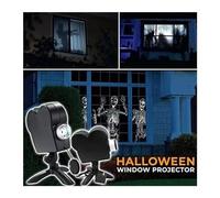 Projecteur holographique Halloween Projecteur holographique de fête de noël d'halloween, nuits effrayantes, 12 films, Mini trépied de cinéma maison, projecteur LED d'intérieur et d'extérieur pour la d