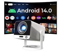 Projecteur HP avec applications, prise en charge FHD 4K, compatible avec la | Native Mini projecteur 1080p avec WiFi et Bluetooth, mise au point automatique et e voie, projecteur portable avec