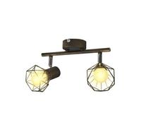 vidaXL Plafondlamp met 2 LED's industriÃ«le stijl zwart242266 Noir G
