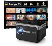 Projecteur intelligent 4K 2025 avec applications de streaming, WiFi6 & NFC Cast BT5.4 Dolby Audio Voice Remote HDR10 1080P Auto/Electric Focus Indoor Outdoor Movie Projector Gaming Android TV Portable