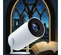 Projecteur Intelligent 4K pour la Lecture, Effet fenêtre avec Correction trapézoïdale Automatique, Projection d'images féeriques, Correction Automatique ±15°, Rotation à 180°