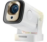 Projecteur intelligent,Aiorber projecteur domestique à focale ultra-courte, rapport de projection de 0,8:1, Android 11, projection sans fil, projecteur intelligent domestique, blanc