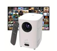 Projecteur intelligent audio HIFI avec WiFi6 et sans fil 5.3, mise au point électrique et Keystone automatique natif 720p, prend en charge le décodage 4K, projecteurs de films haute luminosité