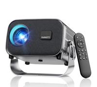 Projecteur intelligent avec WiFi et Bluetooth, 800ANSI natif 1080p, projecteur portable avec applications intégrées, Keystone automatique et mise au point électrique pour cinéma maison compatible avec