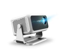 Projecteur intelligent avec WiFi et Bluetooth, prise en charge 4K Android 13 Auto Focus 800 ANSI 1080P Natif Portable Extérieur Intérieur Vidéo Projecteurs vidéo - Gris miroir