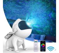 Projecteur Intelligent de Galaxie de Ciel étoilé SPACE DOG avec télécommande et contrôle d'application | Haut-Parleur Bluetooth intégré avec Bruit Blanc pour Les Enfants (Wi-FI)