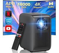 Projecteur iZEEKER, 18000 lumens, 4K, WiFi, Bluetooth - projecteur portable pour home cinéma Full HD compatible avec Android et iOS