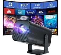 Projecteur Keystone intelligent automatique avec WiFi et Bluetooth, rotatif à 270°, mini projecteur portable AMX500, projecteur 4K natif 1080p, projecteur de film extérieur compatible avec ordinateur