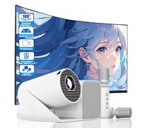 Projecteur KTV HY360 - Home Cinéma, Enceinte et Karaoké avec Micros, 720P, Android 11, WiFi 6, Bluetooth 5.0 (Blanc)