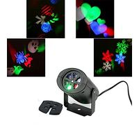 Projecteur Lampe,KINGCOO Ambiance LED RGB Rotation Projecteurs à Effets Intérieur Atmosphère Lumières avec 4Pcs Lentille de Motifs pour Saint-Valentin Noel Fête Anniversaire Décoration de Maison