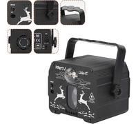 Projecteur laser à LED activé par le son, stroboscope RVB, avec télécommande