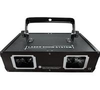 Projecteur laser disco, double lentille, faisceau RGB, contrôle DMX, noir, prise EU