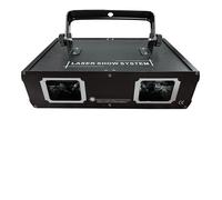 Projecteur Laser Disco, Double Lentille, Faisceau RGB, Contrôle DMX, noir, prise Eu