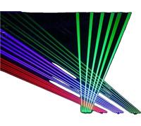 Projecteur laser DJ, 6X500mW laser, contrôle DMX, RGB 3IN1