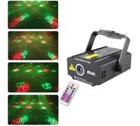 Projecteur laser en forme d'étoile, 4 motifs, lumières à effet scénique, gris, prise EU