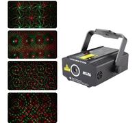 Projecteur laser en forme d'étoile, 4 motifs, lumières à effet scénique, noir, prise EU
