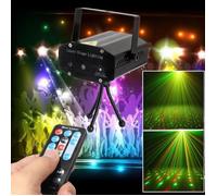 Projecteur Laser Mini - ONEVER - 100mw - Rouge et Vert - Télécommande - Effets Automatiques